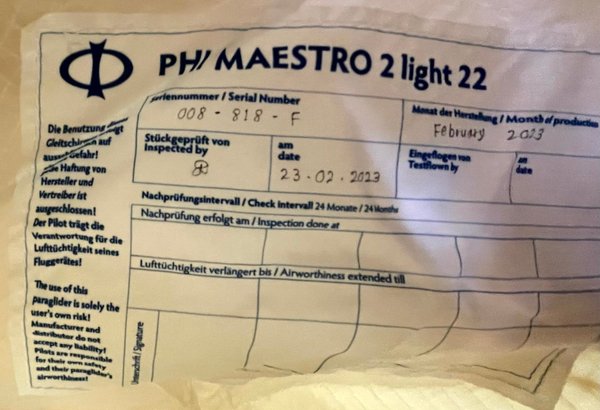 Phi Maestro 2 light, 22 -Verkauft-
